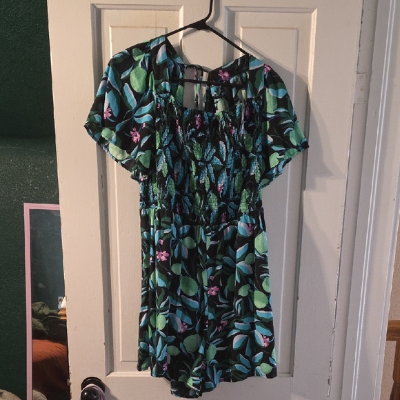 Ava & Viv Green and Blue Patterned Dress - Picture 1 of 2